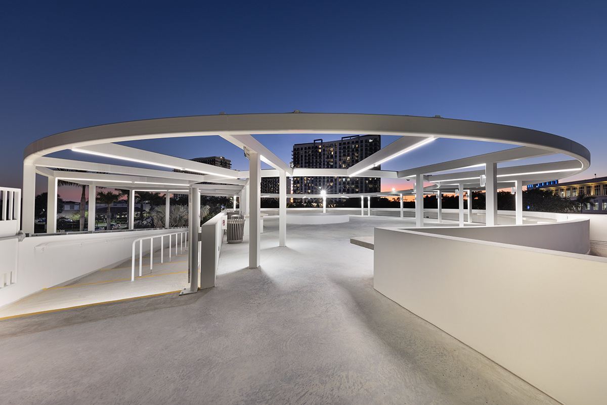 Architectural dusk view of the Doral Cultural Center  Miami, FL